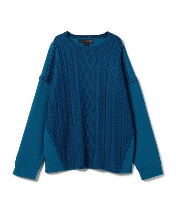 ATSURO TAYAMA ケーブルニット切り替えプルオーバー_variationthumb_3