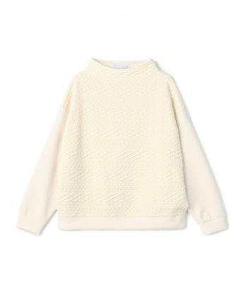 ジャカード切り替えプルオーバーニット(アイボリー-36)