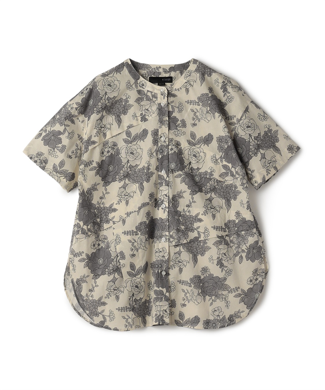 ATSURO TAYAMA フラワープリント柄コットン半袖シャツ_variation_1