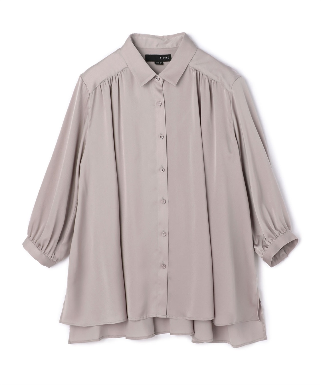 patouギャザーブラウス　ブラック36 ドットサイドギャザーブラウス | 2024 AW Collection| yori