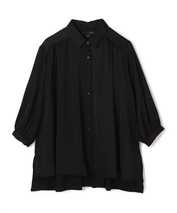 ギャザーブラウス(ブラック-36)