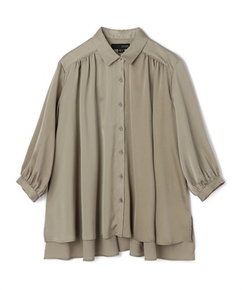 ギャザーブラウス(カーキ-36)