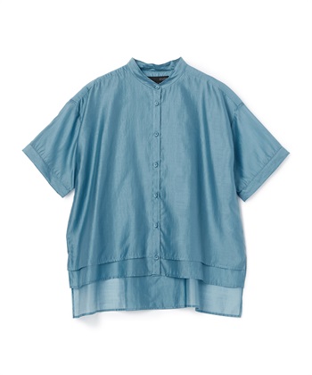 ATSURO TAYAMA シアーポプリン半袖バンドカラーシャツ_variationthumb_3