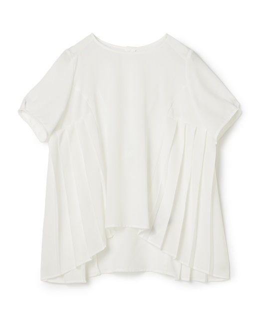 プリーツ入りジョーゼットブラウス