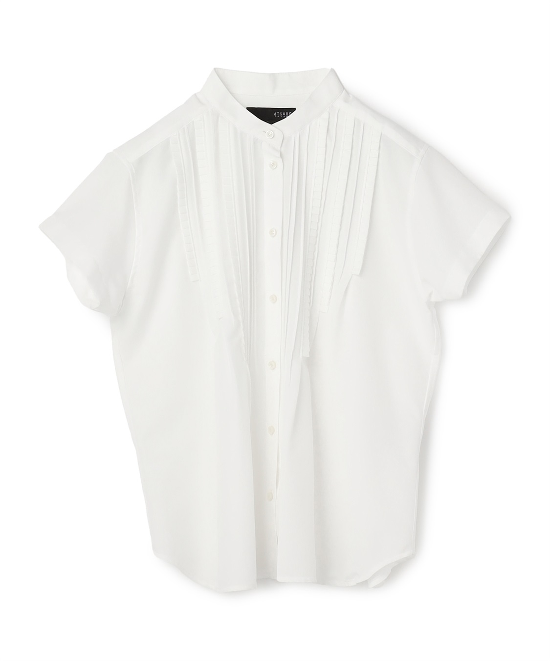 ATSURO TAYAMA タックリボンフリル付き半袖シャツ_variation_1