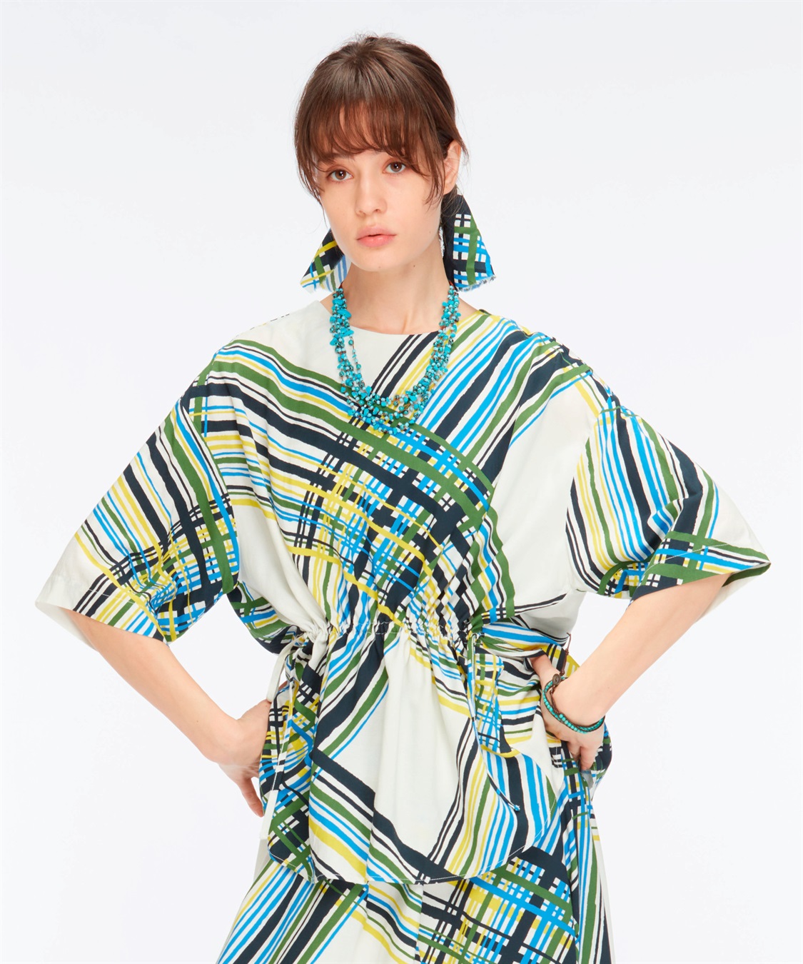 ATSURO TAYAMA バイヤスチェックブラウス_main