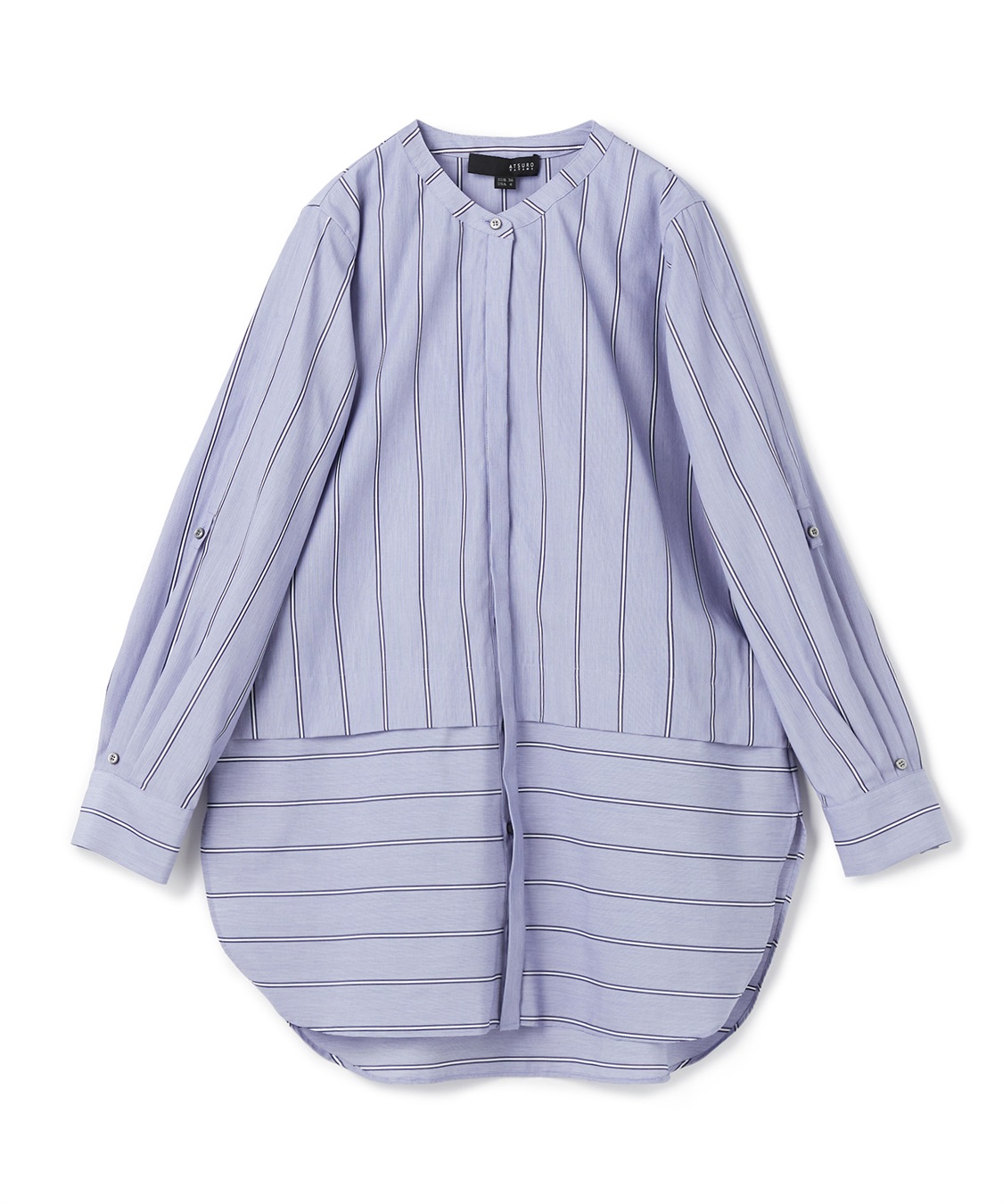 ATSURO TAYAMA 切り替えストライプ柄シャツ_variation_2