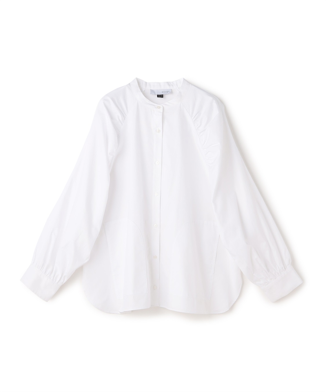 ATSURO TAYAMA 肩ギャザーコットンドビーブラウス_variation_1