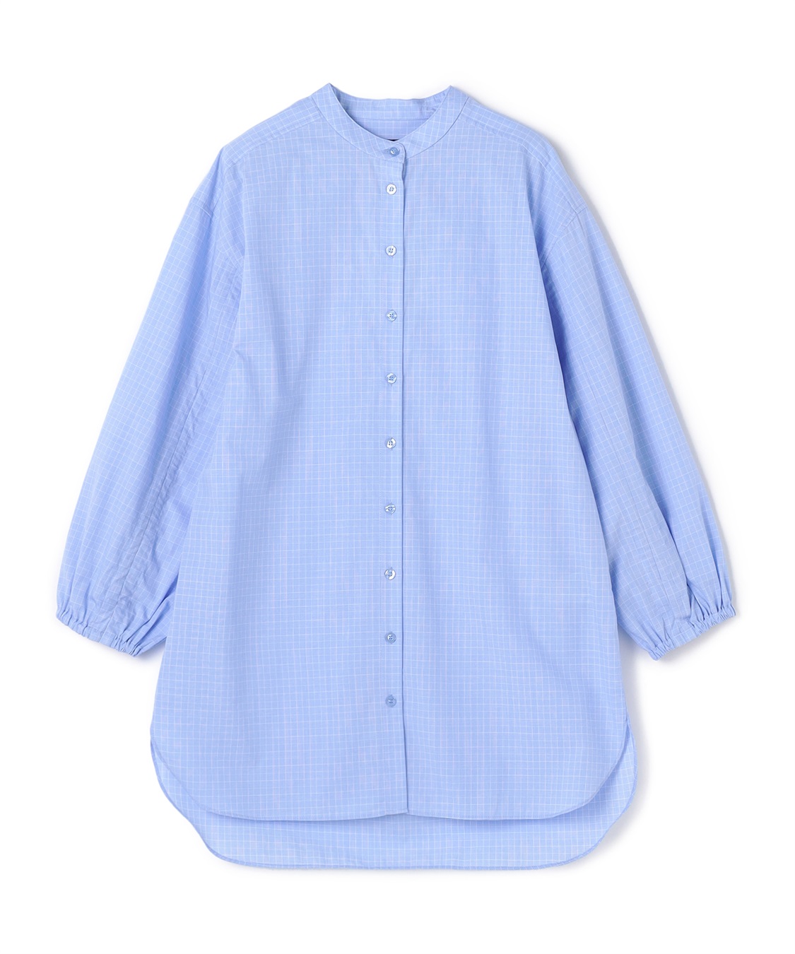 ATSURO TAYAMA ギャザー袖バンドカラーシャツ_main