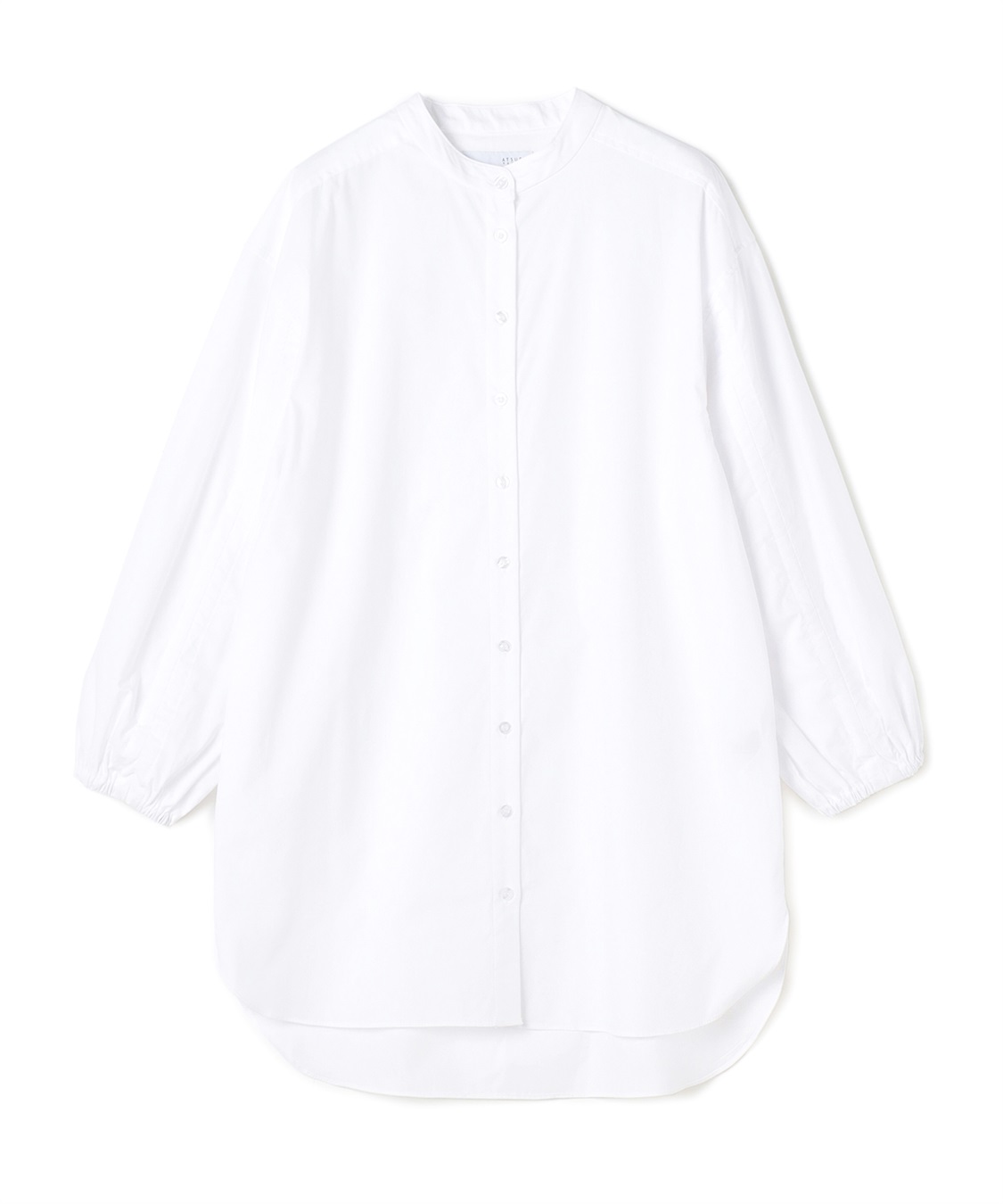 ATSURO TAYAMA ギャザー袖バンドカラーシャツ_variation_1