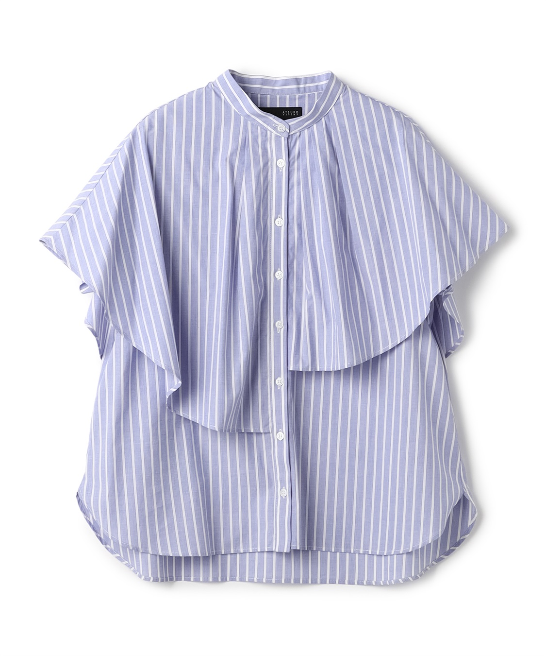 ATSURO TAYAMA アシンメトリーケープカラーブラウス_variation_2