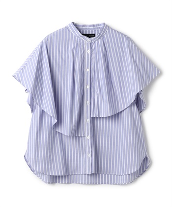 ATSURO TAYAMA アシンメトリーケープカラーブラウス_variationthumb_2