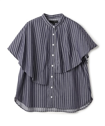 ATSURO TAYAMA アシンメトリーケープカラーブラウス_variationthumb_3