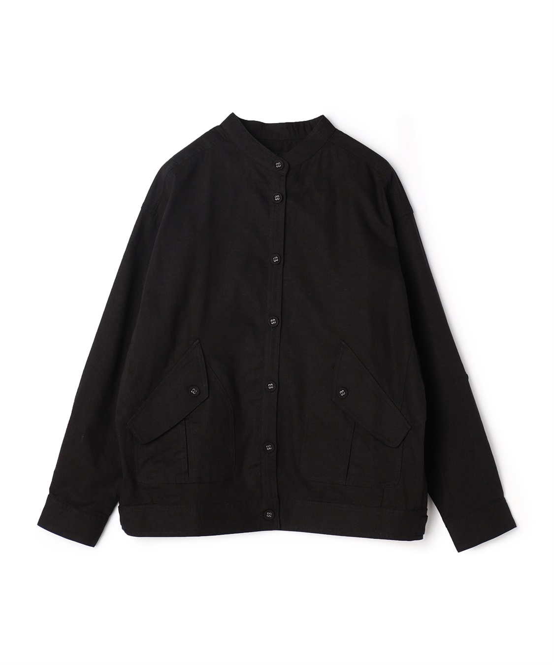 ATSURO TAYAMA 【ART OF GARDEN】コットン&#215;リネンバンドカラーブルゾン_variation_1