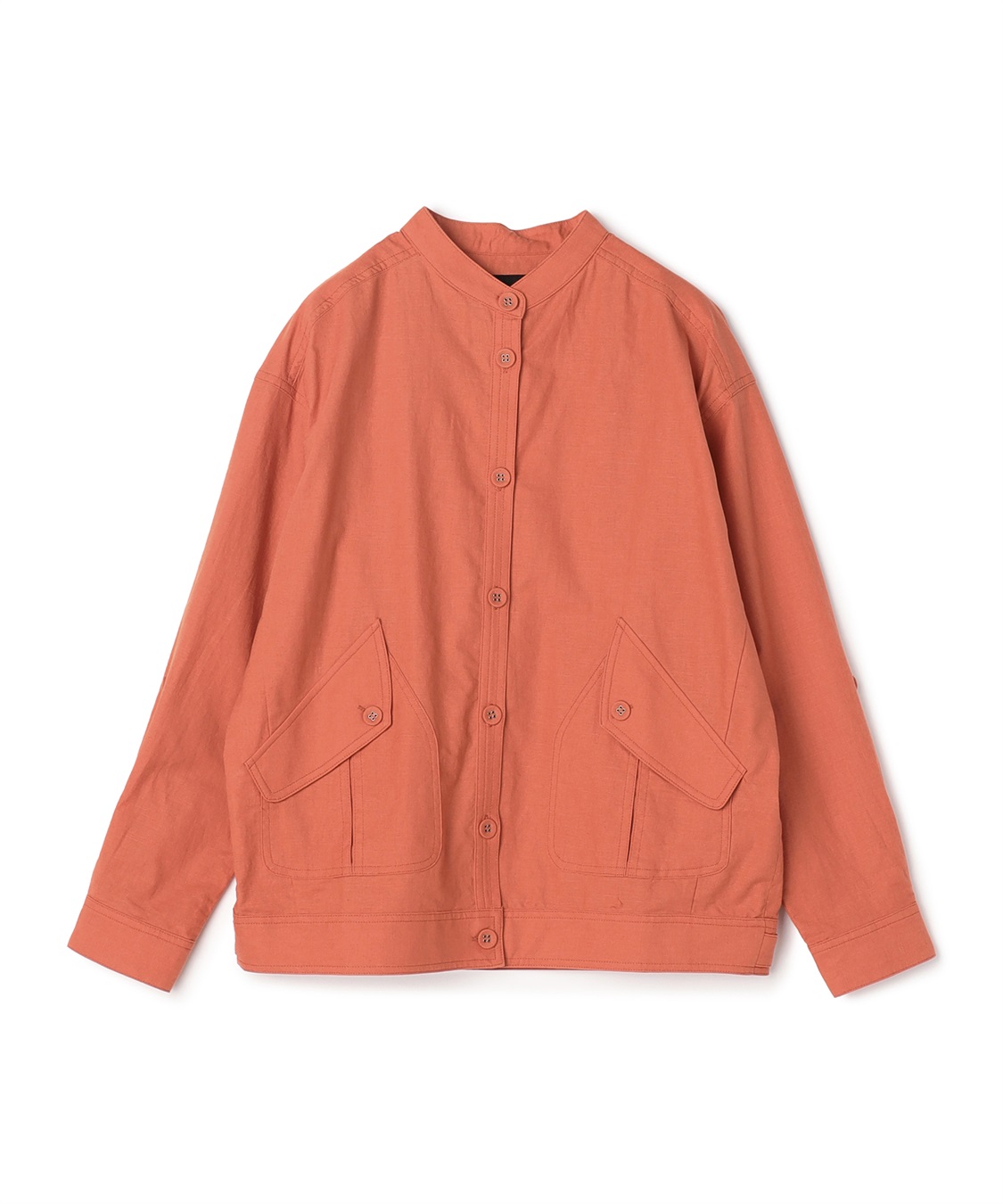 ATSURO TAYAMA 【ART OF GARDEN】コットン&#215;リネンバンドカラーブルゾン_variation_2