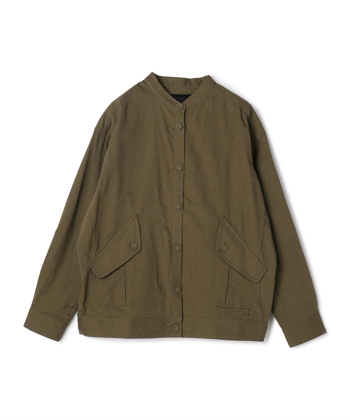 ATSURO TAYAMA 【ART OF GARDEN】コットン&#215;リネンバンドカラーブルゾン_variation_3