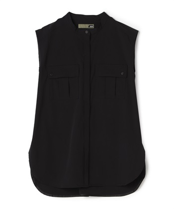 接触冷感ノースリーブシャツ(ブラック-36)