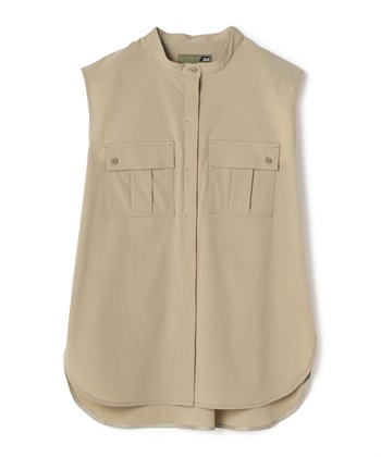 接触冷感ノースリーブシャツ(ベージュ-36)