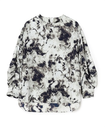 タイダイ柄ブラウス(ネイビー系ＭＩＸ-34)