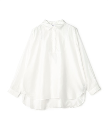 チュニック丈ローンシャツ(ホワイト-36)
