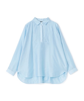 チュニック丈ローンシャツ(サックス-38)