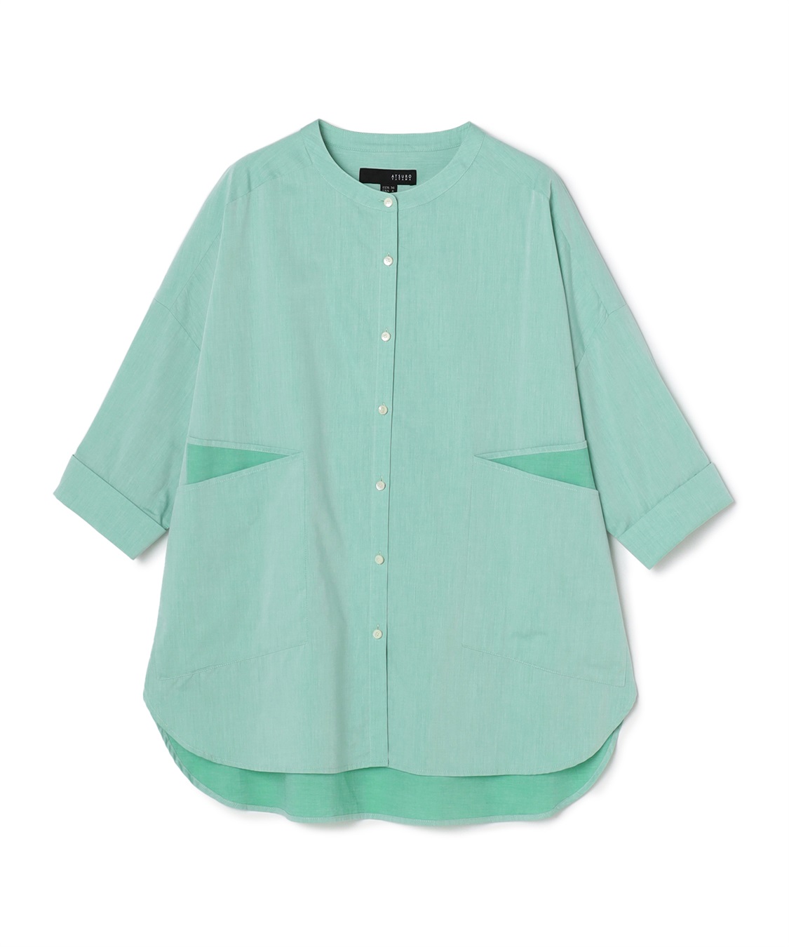 ATSURO TAYAMA ポケット付きバンドカラーシャツ_variation_1