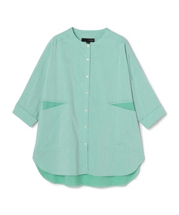 ATSURO TAYAMA ポケット付きバンドカラーシャツ_variationthumb_1