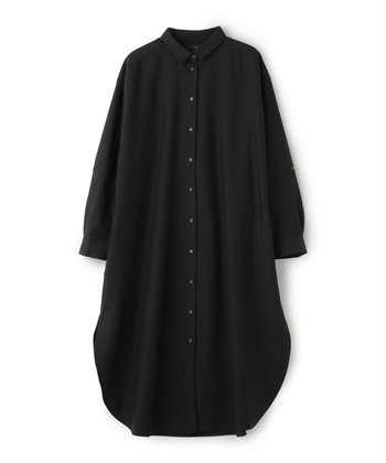 シャツワンピース(ブラック-36)