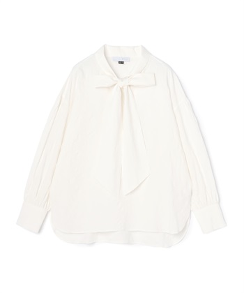 ボウタイブラウス(白-34)