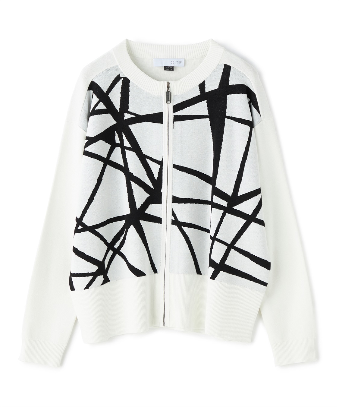 ATSURO TAYAMA ジャカードジップアップカーディガン_variation_1