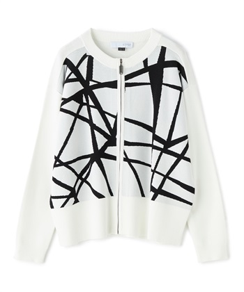 ATSURO TAYAMA ジャカードジップアップカーディガン_variationthumb_1