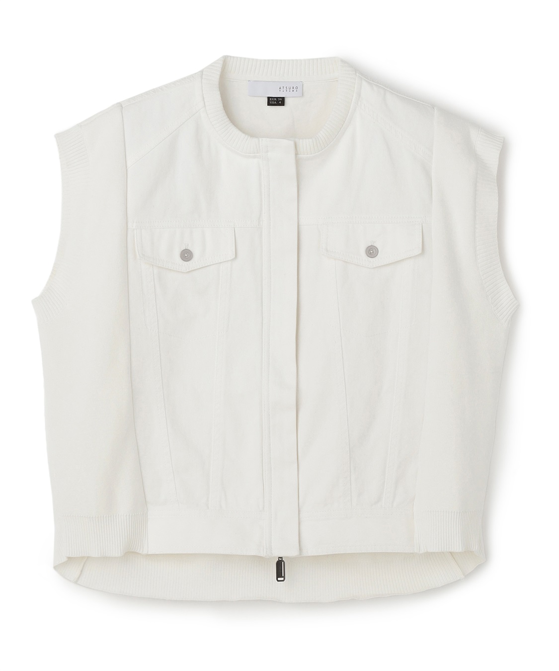 ATSURO TAYAMA 異素材コンビデニムベスト_variation_1