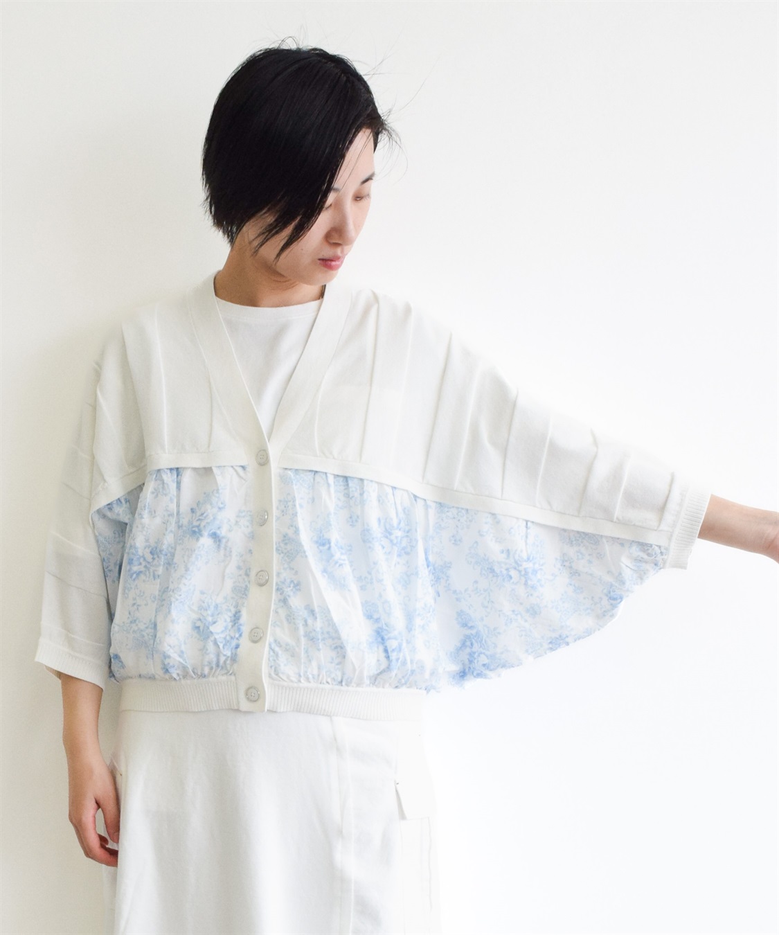 ATSURO TAYAMA フラワープリントドルマンカーディガン_main