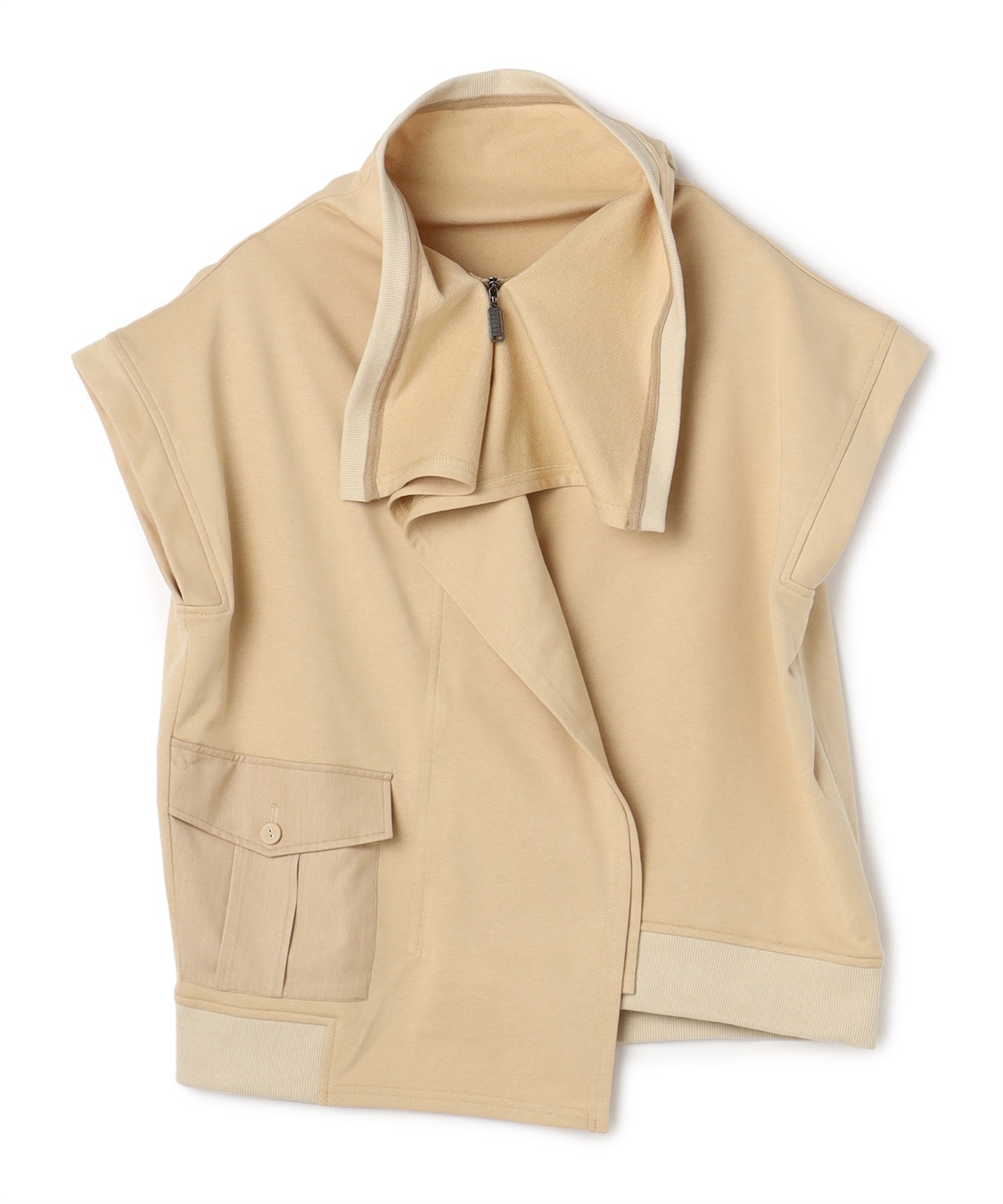 ATSURO TAYAMA 異素材MIXノースリーブカーディガン_main