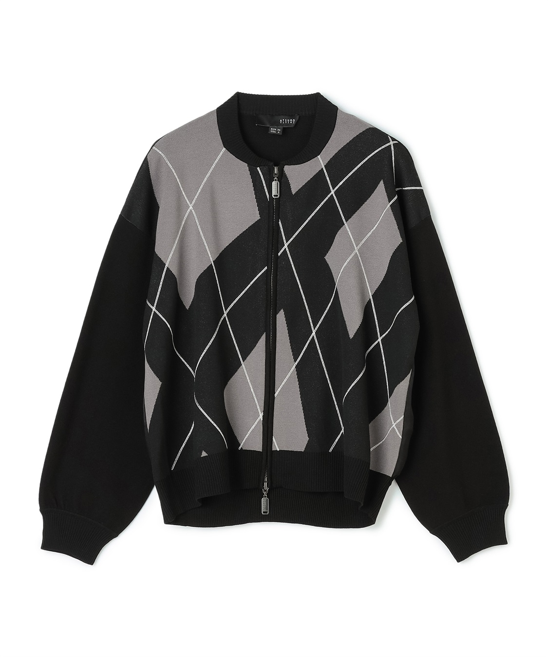 ATSURO TAYAMA イレギュラーアーガイルニットブルゾン_variation_1