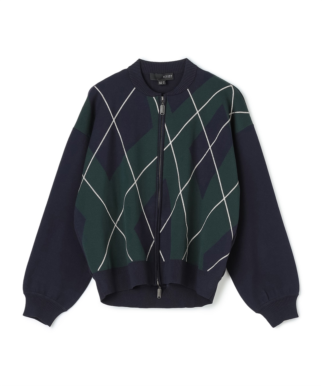 ATSURO TAYAMA イレギュラーアーガイルニットブルゾン_variation_3