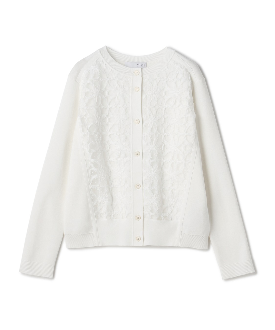 ATSURO TAYAMA チュール&#215;レース付きカーディガン_variation_1