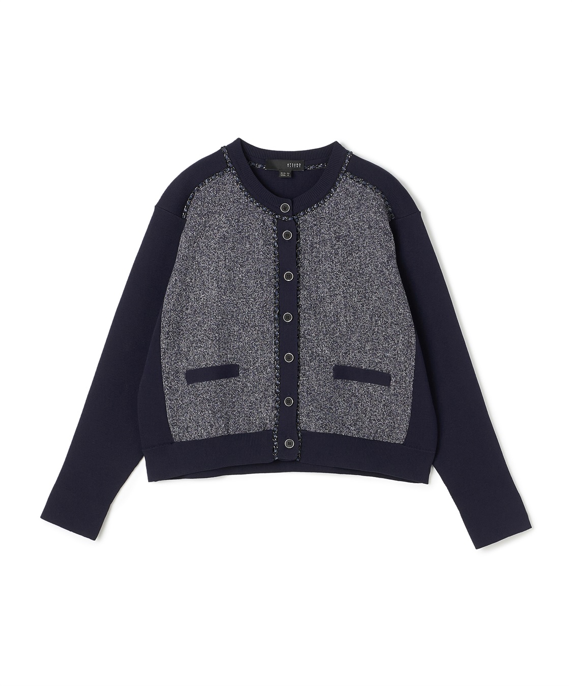 ATSURO TAYAMA レザーチェーンニットカーディガン_variation_2