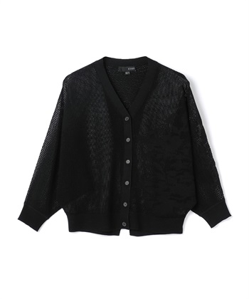 リネン混フラワーレースジャカードカーディガン ATSURO TAYAMA