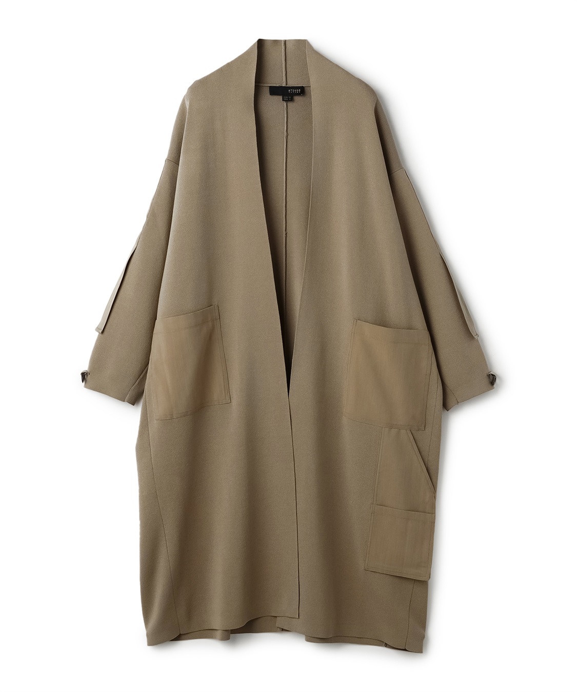 異素材ポケットロングカーディガン ATSURO TAYAMA|クロスプラス公式 異素材ポケットロングカーディガン ATSURO TAYAMA|クロスプラス公式