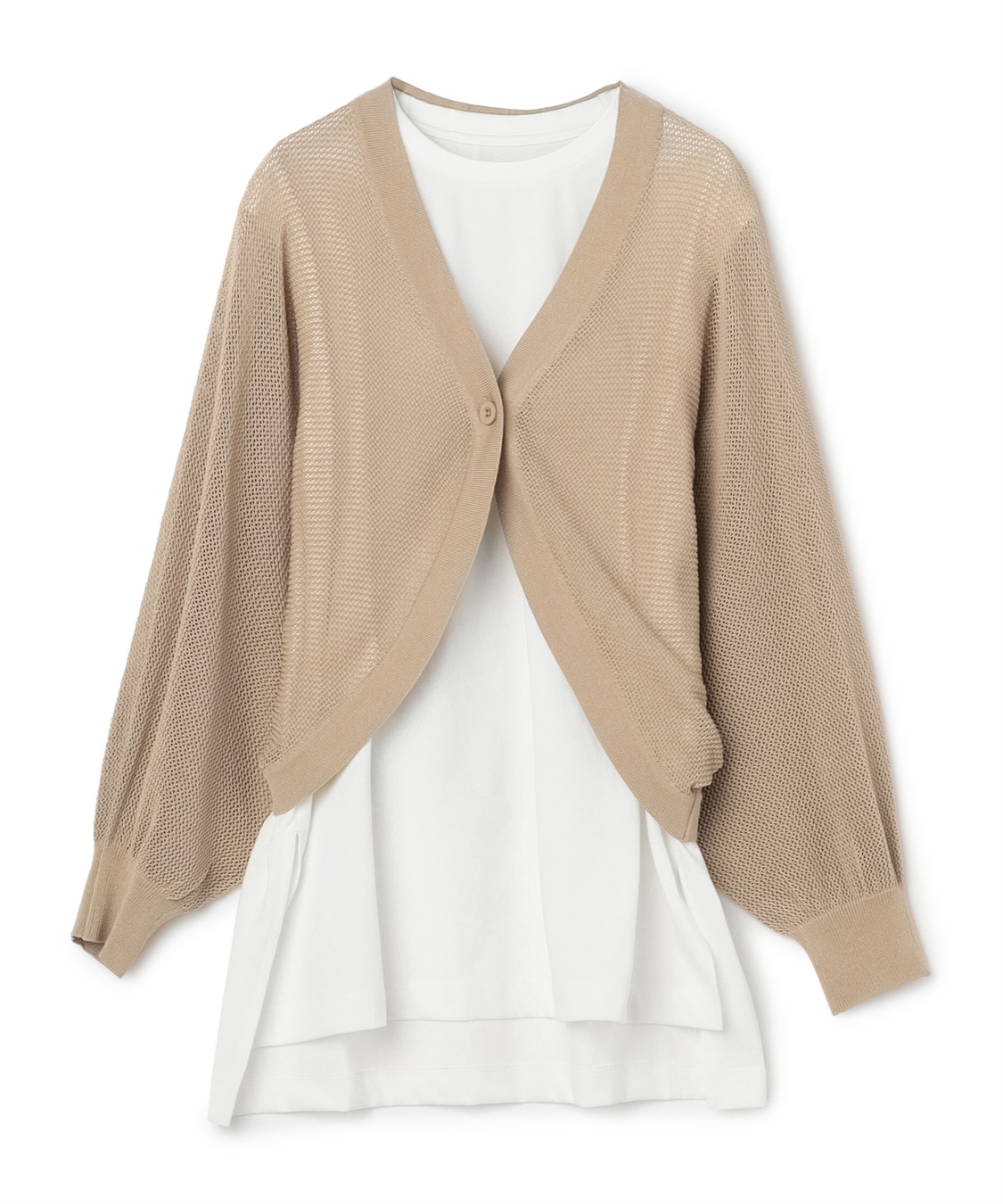 ATSURO TAYAMA ノースリTシャツ&#215;メッシュカーデ2点セット_variation_1