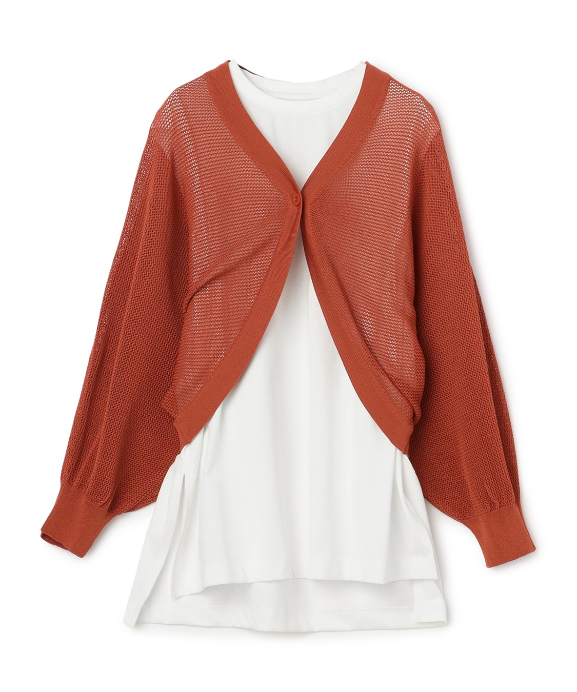 ATSURO TAYAMA ノースリTシャツ&#215;メッシュカーデ2点セット_variation_2