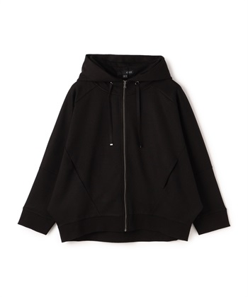 裏起毛切り替えパーカー(ブラック-36)