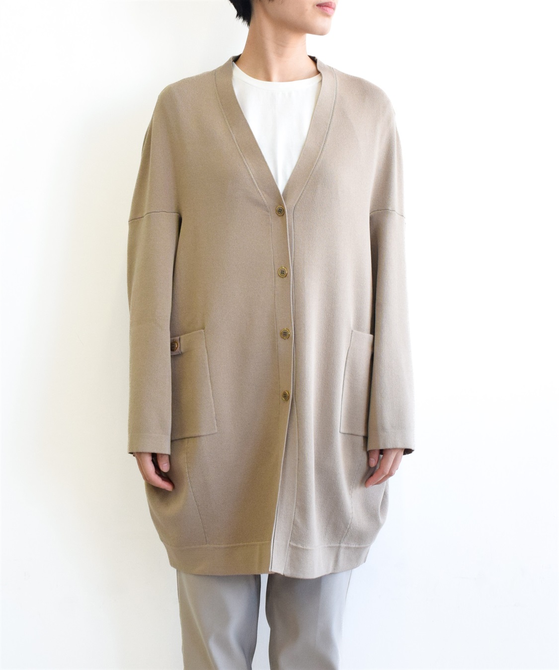 ATSURO TAYAMA ミラノリブロング丈カーディガン_main