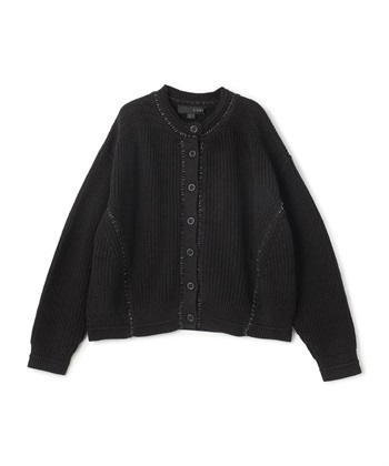バルキーニットカーディガン(ブラック-36)