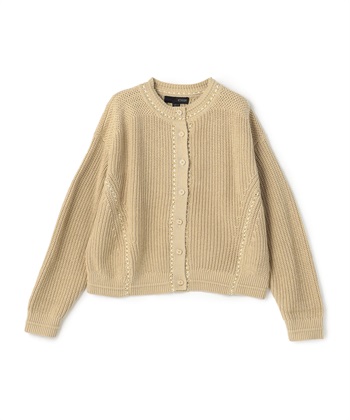 バルキーニットカーディガン(ベージュ-36)