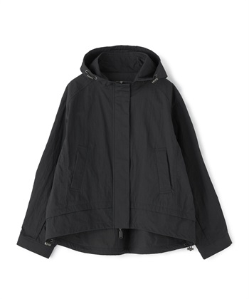 ジップアップフーデッドブルゾン(ブラック-36)