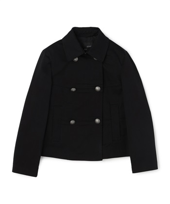 Wボタンチノストレッチジャケット(ブラック-36)
