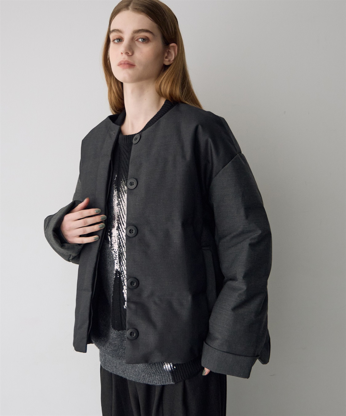 ATSURO TAYAMA グレンチェックダウンジャケット_main