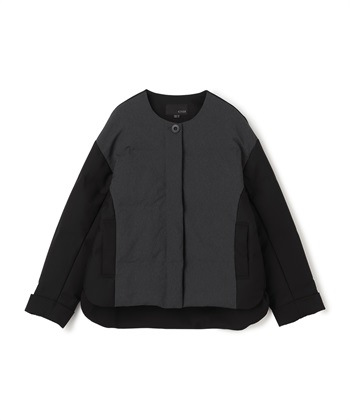 グレンチェックダウンジャケット(ブラック-36)